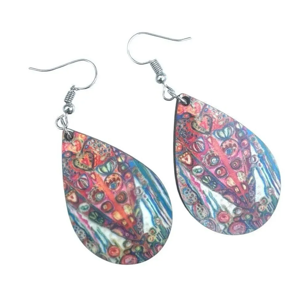 Design teardrop earrings